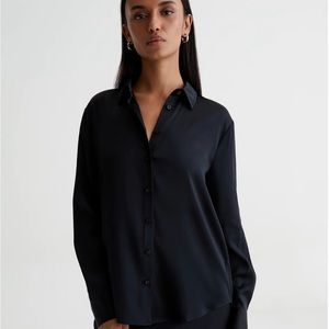 AG Jeans “Shiela” LUXE SILK RELAXED LONG SLEEVE SHIRT size M